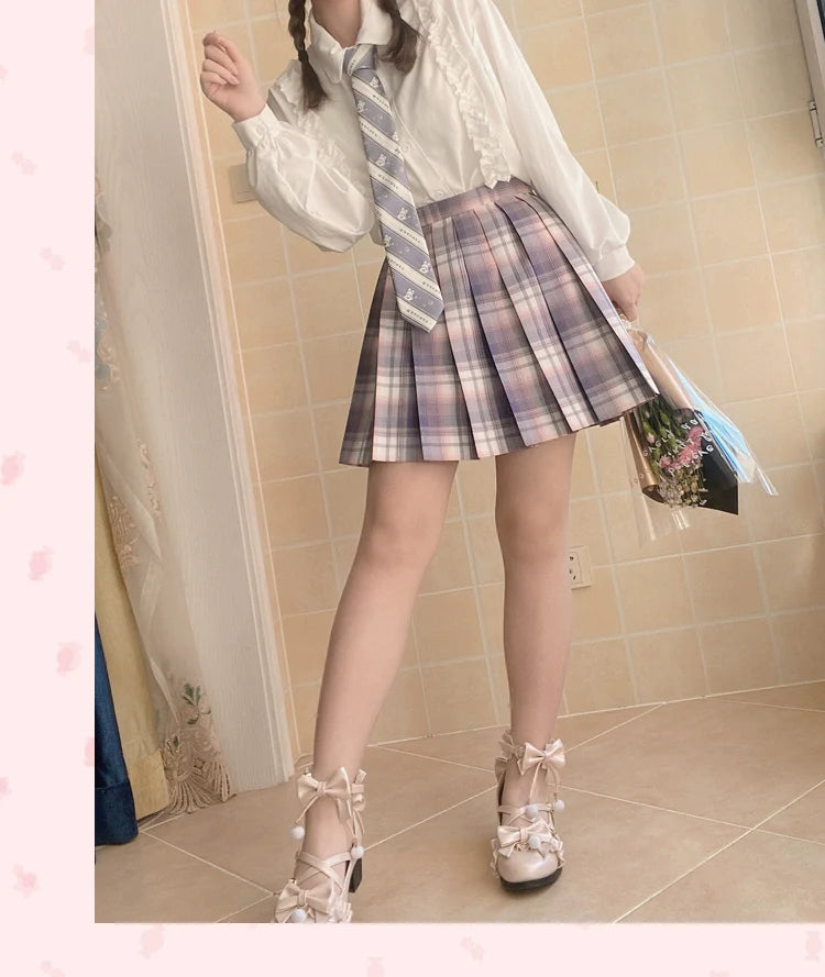 Fairy Godmothe - Preppy Style Flat Shoes Mid Heel Round Toe Lolita Shoes - image 18