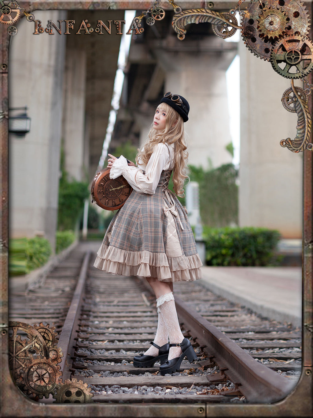 Memoirs of Backlight - Elegant Plaid Lolita JSK Dress - image 15