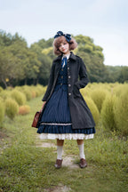 Rose Doll - Elegant Lolita Striped Fishbone Skirt - image 18