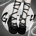 Gothic Doll - Gothic Lolita Platform Shoes, Adjustable Shoe Straps - image 9