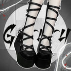 Gothic Doll - Gothic Lolita Platform Shoes, Adjustable Shoe Straps - image 9