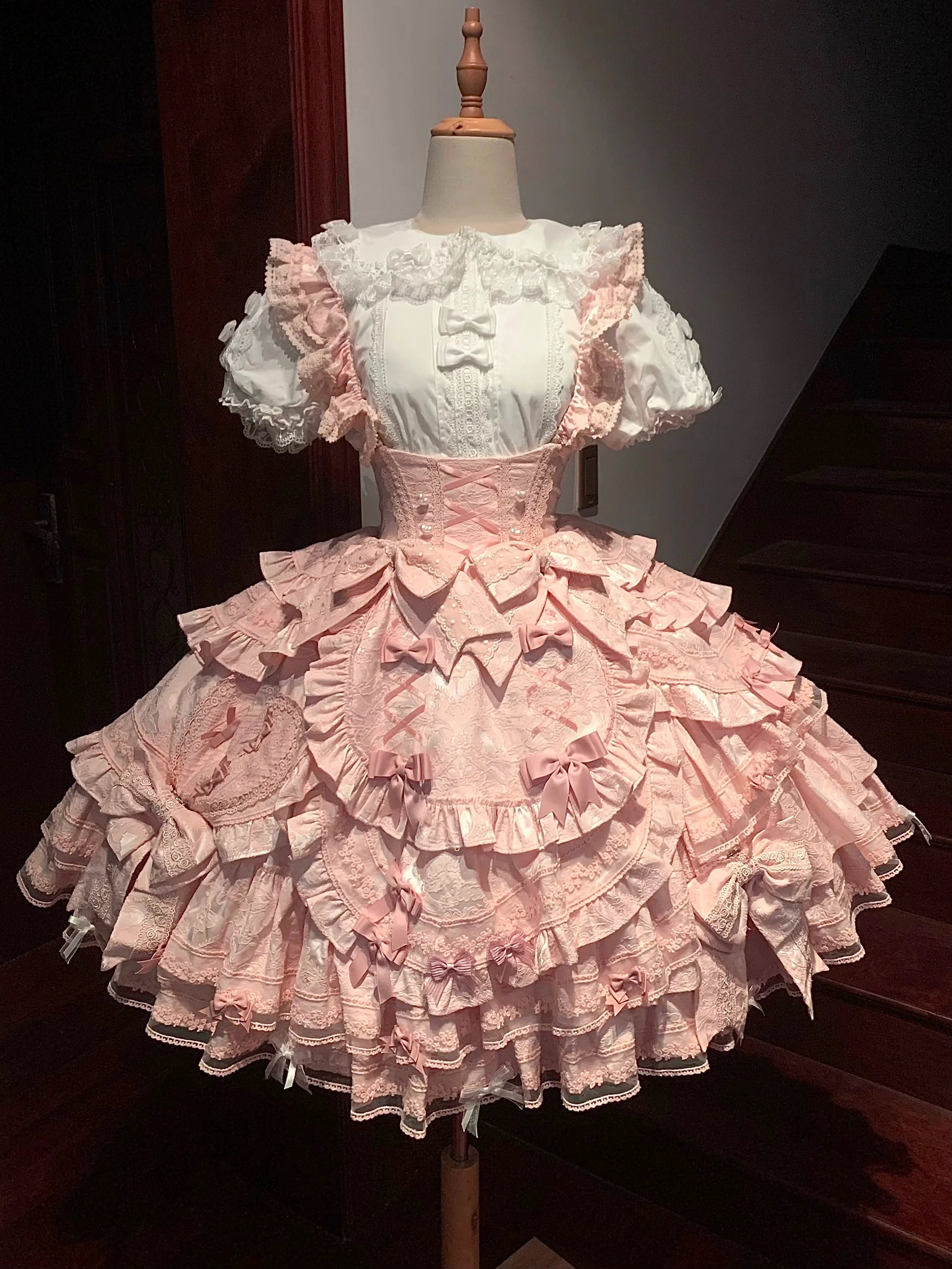 Vintage Lolita Dress Set, Cotton Shirt - image 23