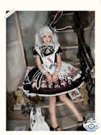 Alice - Kawaii Lolita OP Dress, Rabbit & Playing Card Motifs - image 22