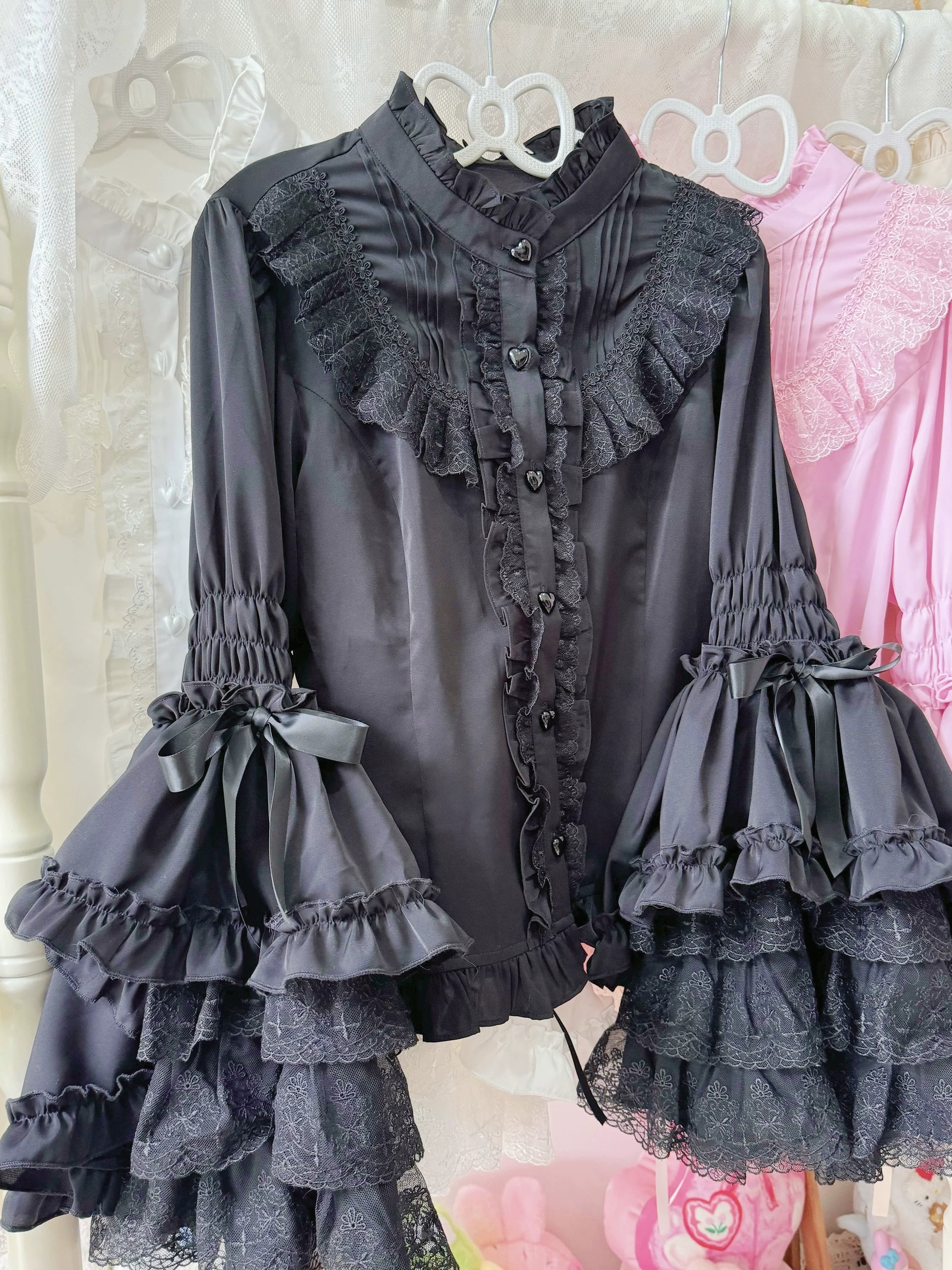 Gorgeous Sweet Lace Lolita Shirt, Hime Sleeve - image 1