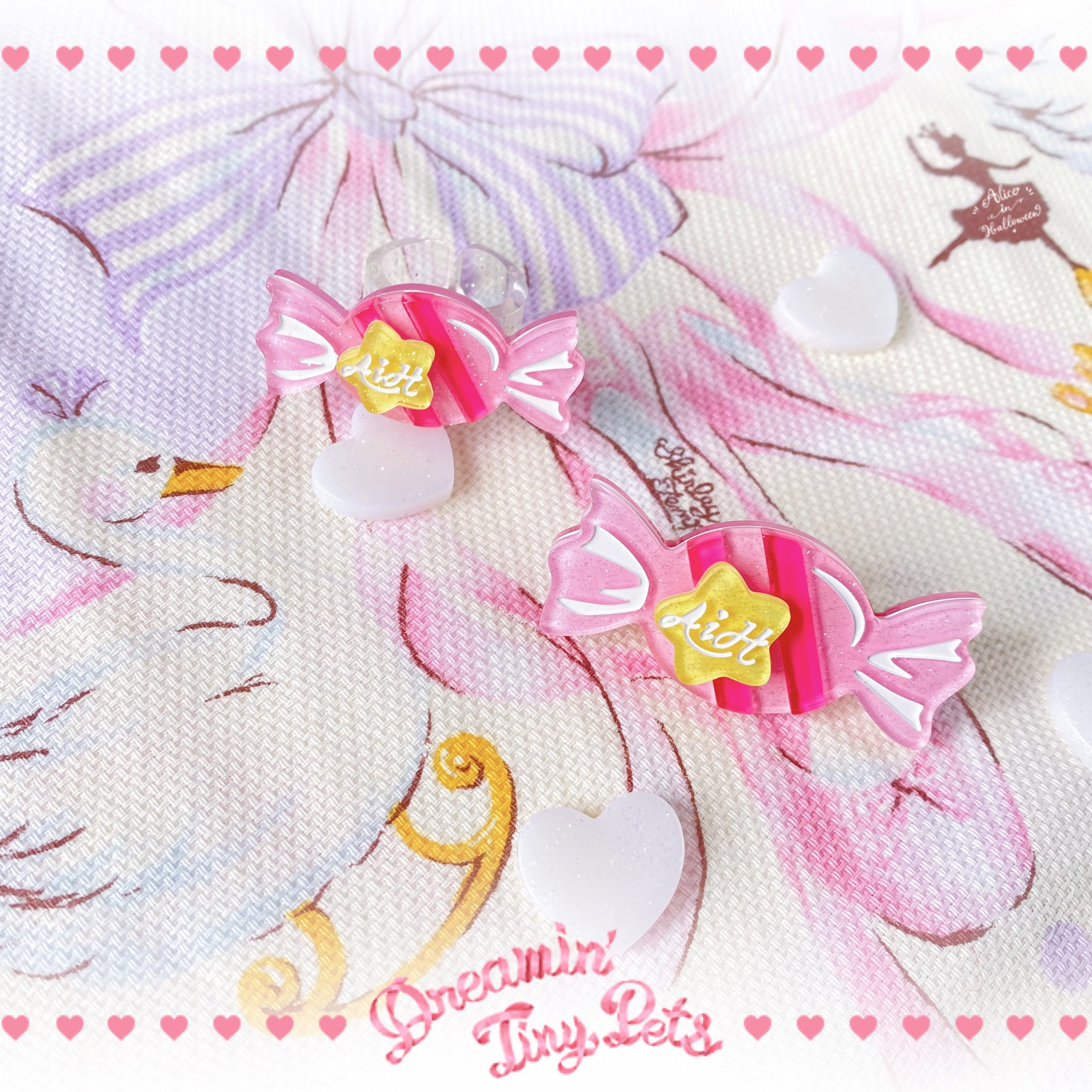 Rainbow Candy - Sweet Lolita Ring Hairclip - image 11