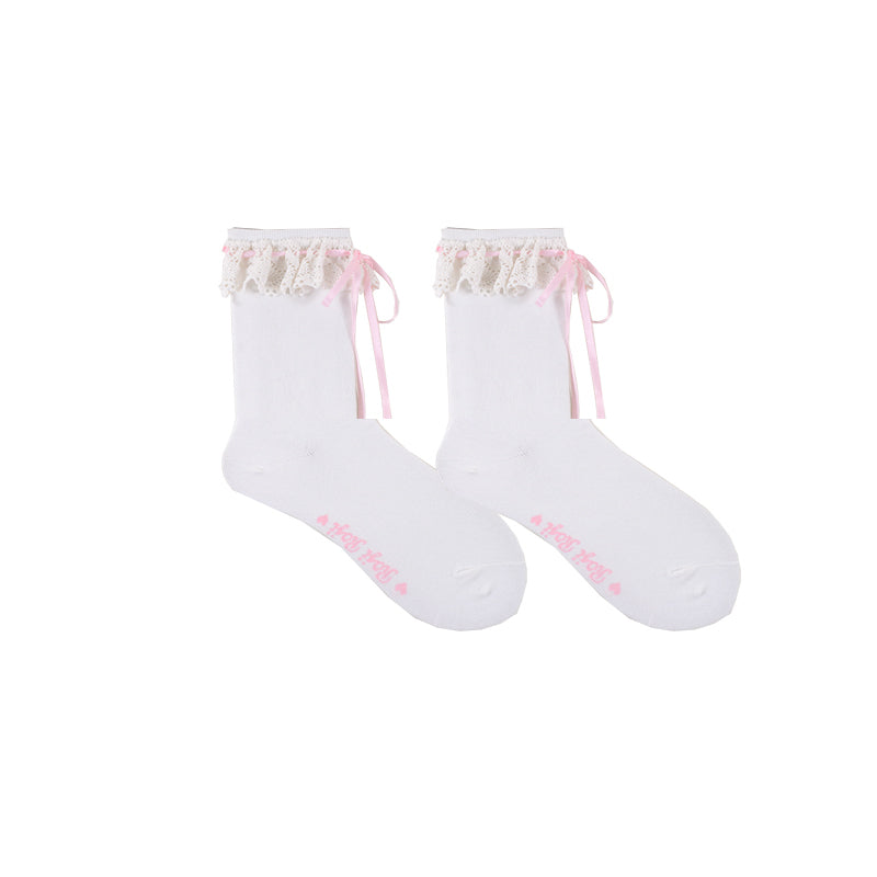 Isabella - Sweet Lolita Lace Mid-Calf Socks - image 37