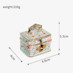 Treasure Chest Bee - Enamel Ring Jewelry Box - image 6