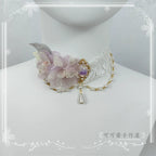 Elegant Lolita Necklace Rose Gemstones and Pearl Necklace - image 11