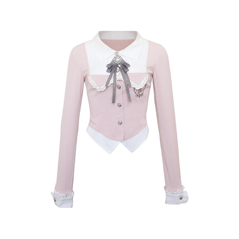 Sweet Cherry Academy Preppy Blouse and Skirt Set - image 6