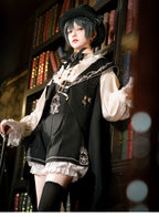 Bunny Ear Meteorite - Embroidered Ouji Lolita Set, Hooded Vest - image 11