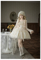 Confession Poem - Classic Lolita Corset JSK Set, Lace & Bows - image 17