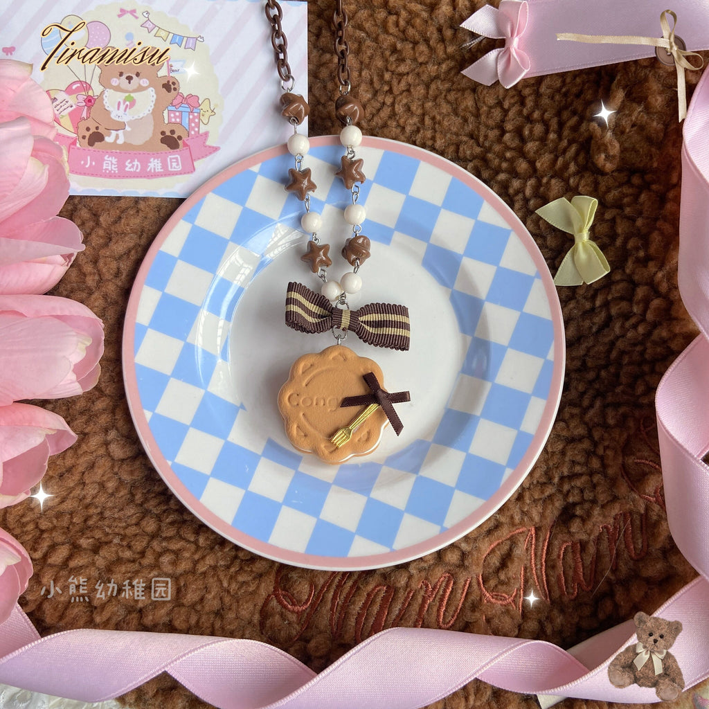 Sweet Cookie Charm Set - Kawaii Lolita Necklace and Hairclip - image 12