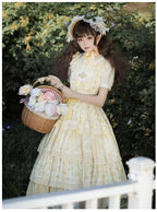 Letter and Poetry Sunflower Matters - Country Lolita JSK Embroidered Printed Lolita Dress and Accessories - image 7