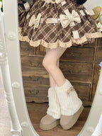 Winter Love Song - Winter Lolita Mid-Calf Boots Plush Snow Boots Thick Sole - image 2