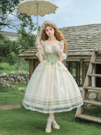 Unfailing - Classic Lolita Bow Jacquard Corset JSK Dress - image 19