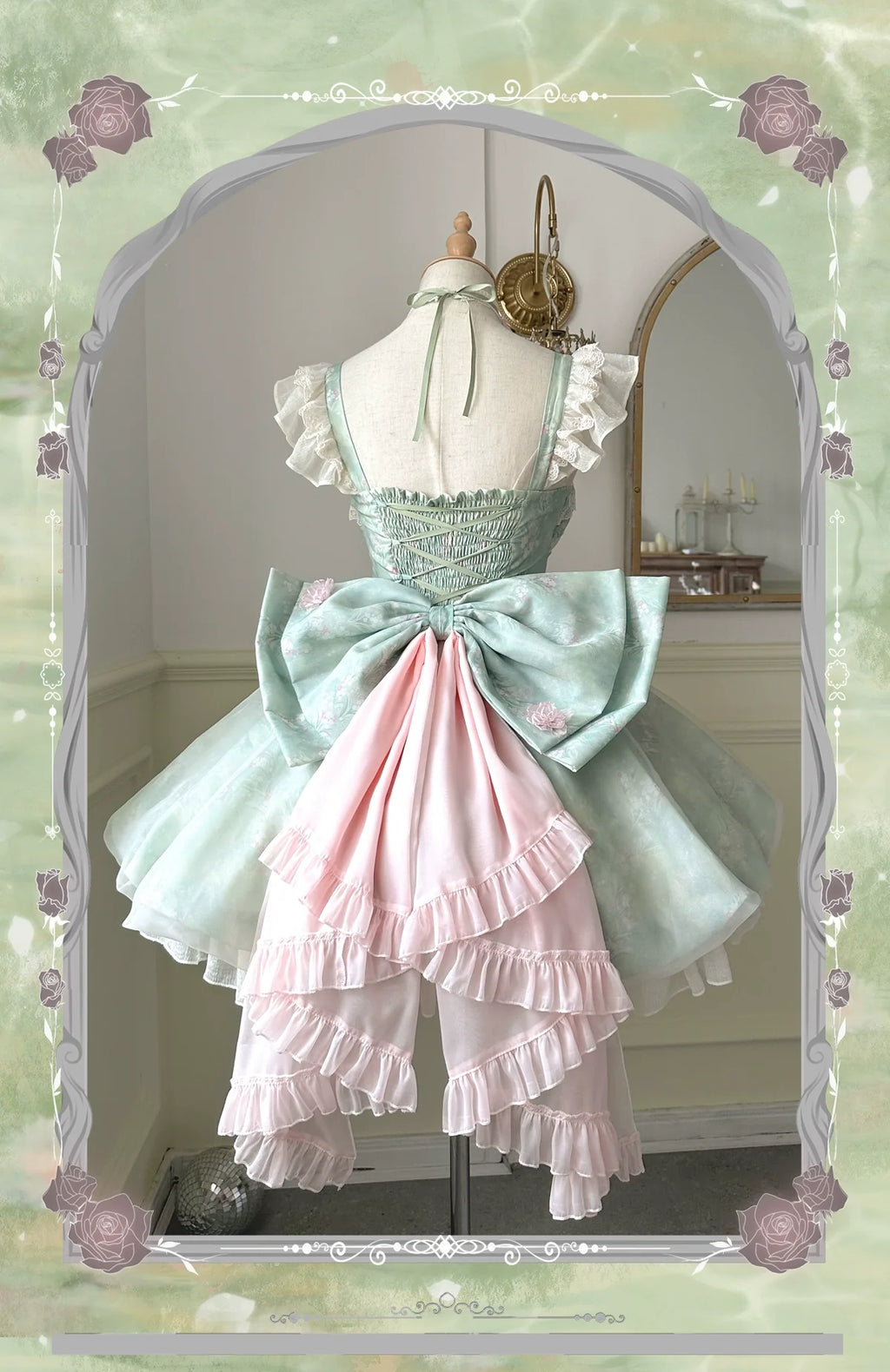 Floral Magician - Sweet Lolita Dress Floral Print Short Length JSK - image 16
