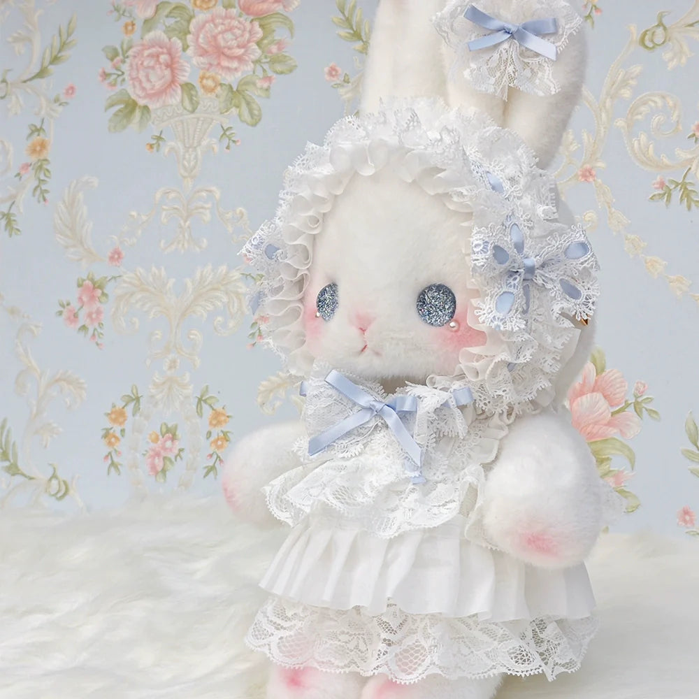 Posable Plush Bunny Lolita Bag with Detachable Pearl Chains - image 8