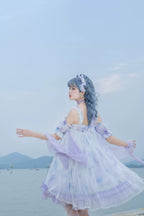 Coral Jellyfish - Sweet Lolita High-waist JSK Dress, Jellyfish & Coral Print and Accessories - image 44