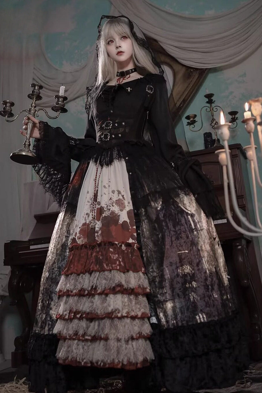 Heretic Nun Gothic Lolita Long JSK Set - image 1
