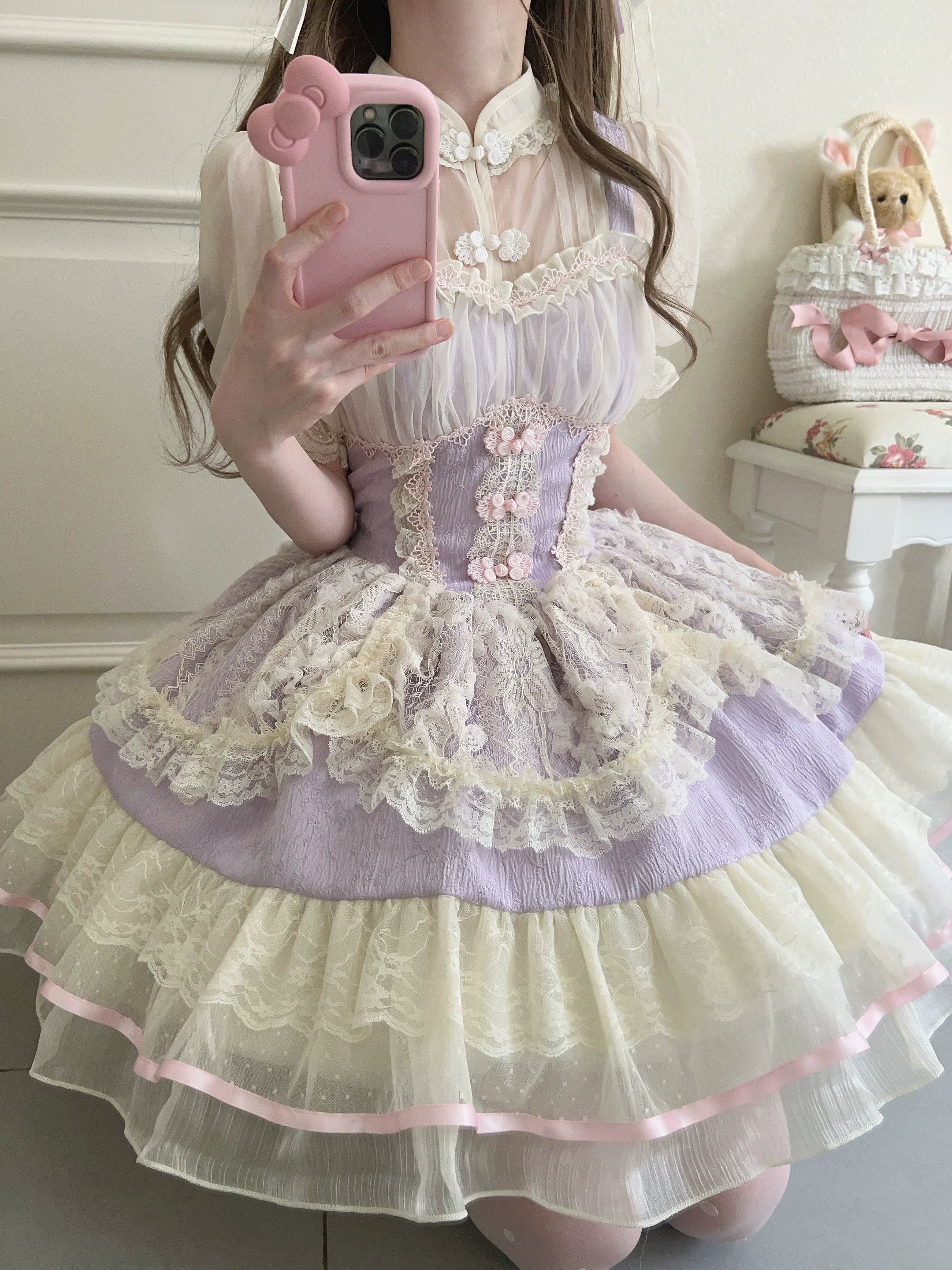 Hua Ji Fu Lei - Qi Lolita JSK Dress and Ballet Innerwear Set - image 21
