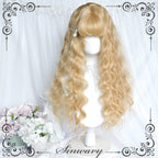 Black Gold Girl - Elegant Lolita Wig Golden Long Curly Hair - image 4