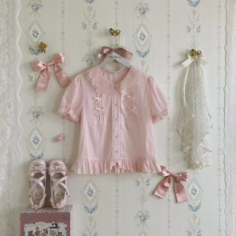 Little Fluttershy - Multi-Colored Cotton Lolita Shirt - image 13