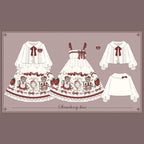 Christmas New Year Winter Lolita JSK Coat Set - image 21