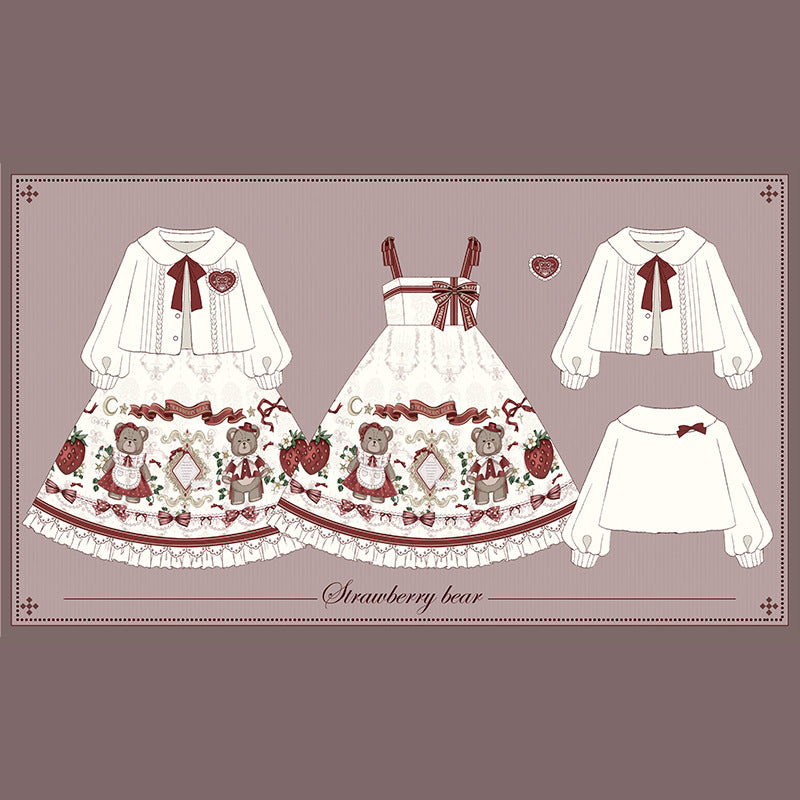 Christmas New Year Winter Lolita JSK Coat Set - image 21