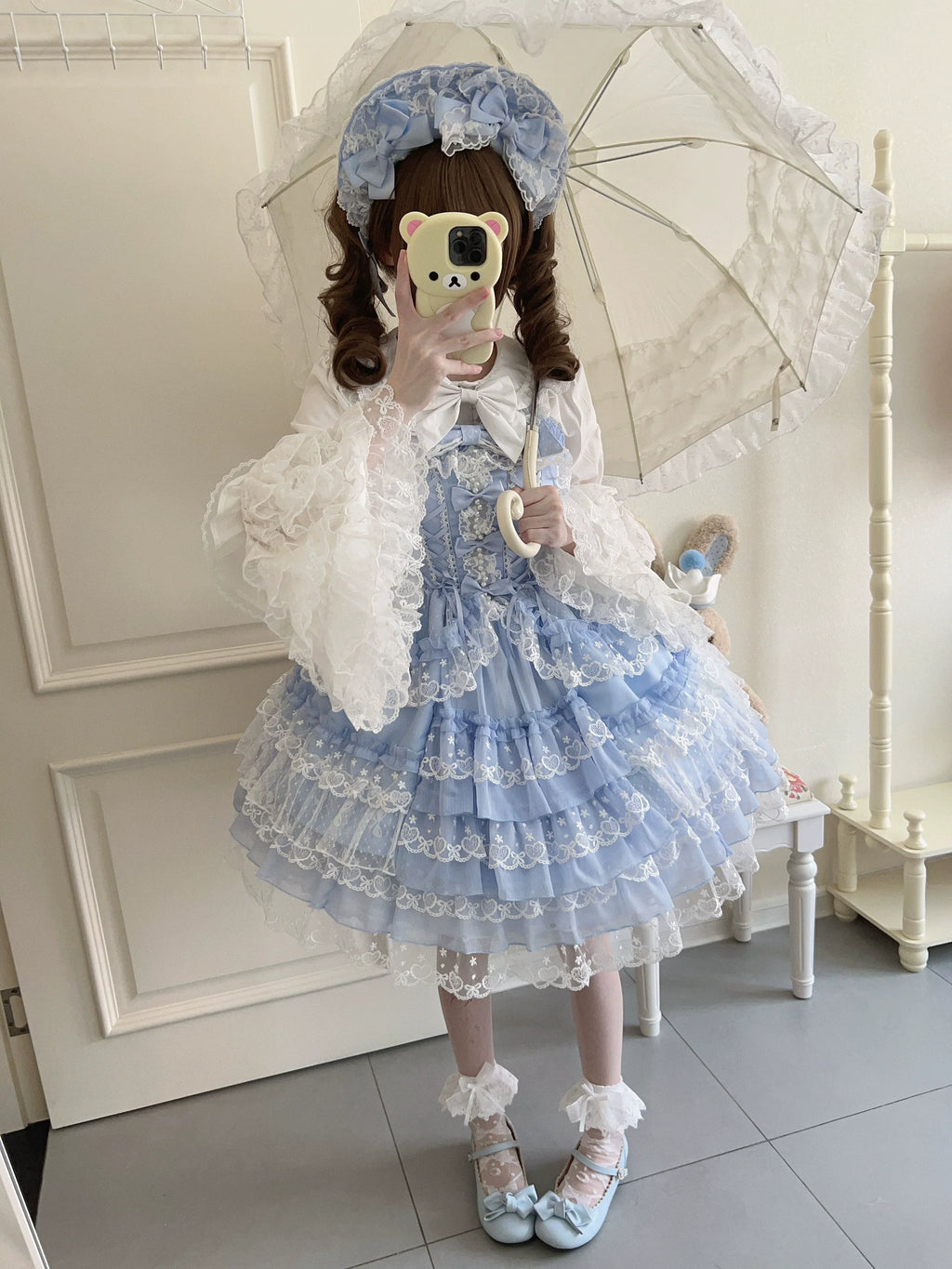 Sugar Girl Love Overture Sweet Lolita Tiered Ruffle JSK and Accessories - image 24