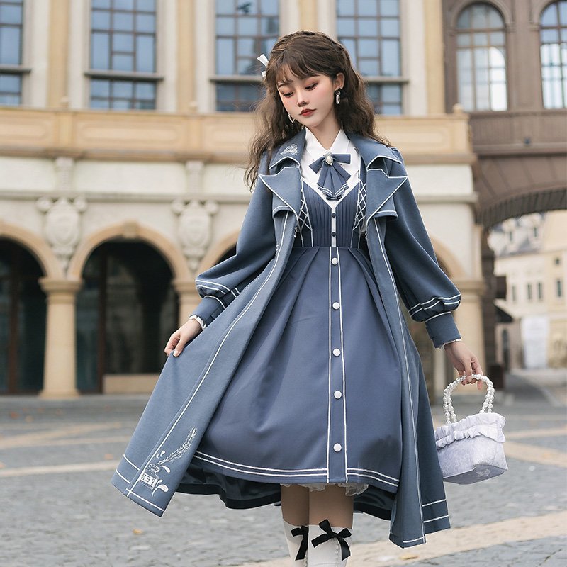 Chunlv Lolita - Book of Lies - Elegant College Style Princess JSK Set - image 3