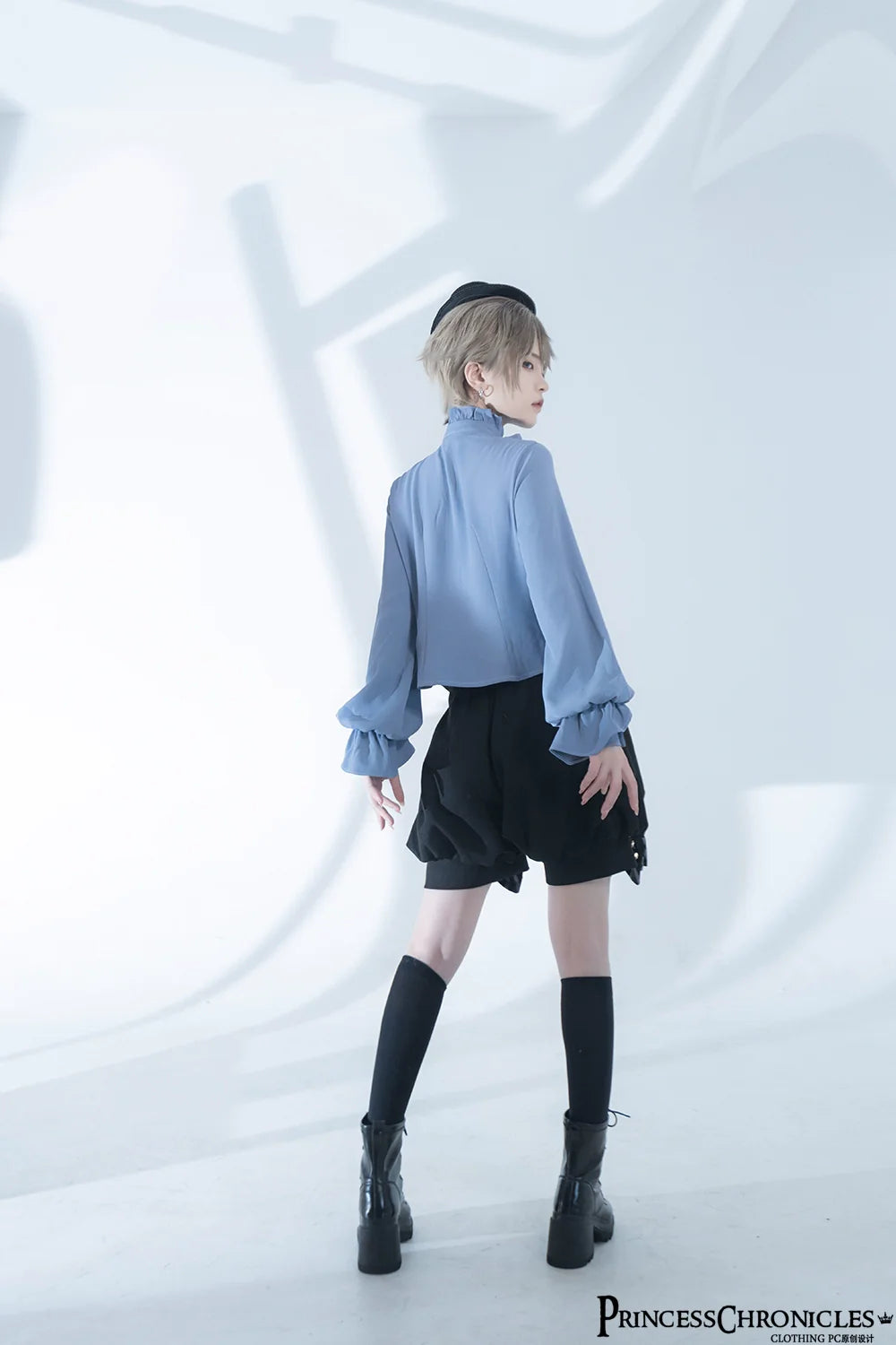 Narrative Rule - Ouji Lolita Shorts Set, Long Vest - image 5