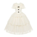 White Mist Promise - Classic Lolita Corset OP Set, Edwardian Collar & Tiered Hem - image 33