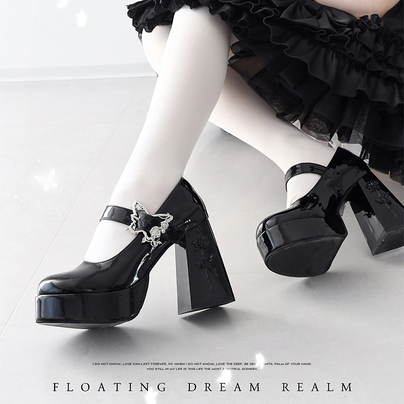The cycle of all things - Lolita High Platform Shoes with Elegant Butterfly Buckle - image 5