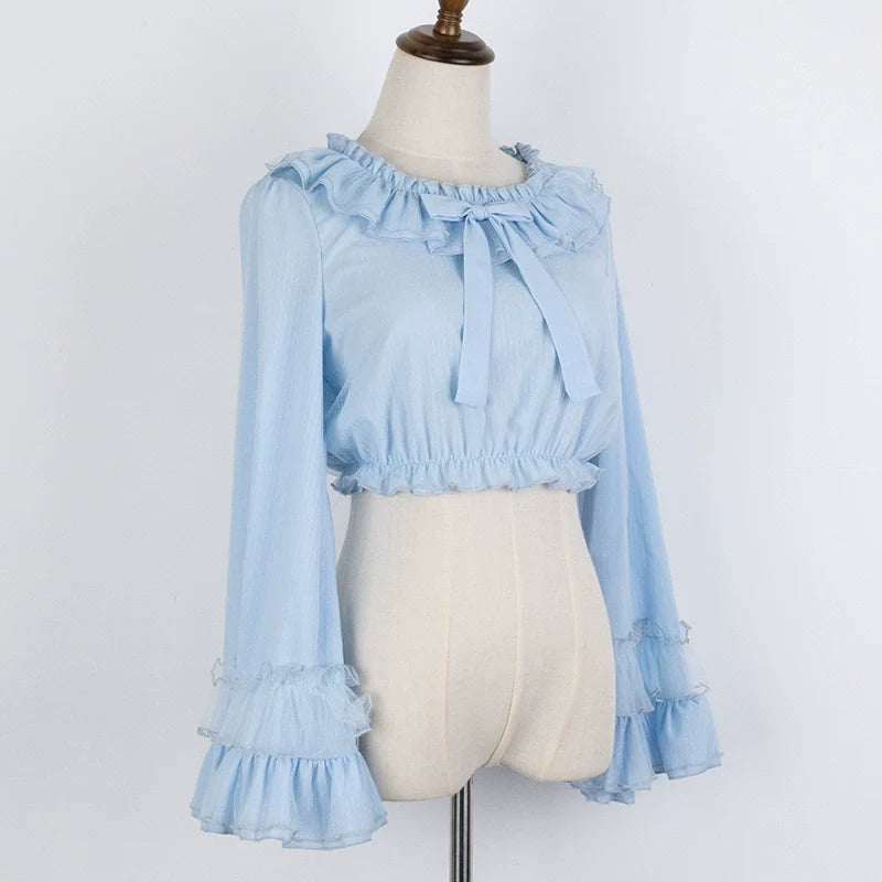 Cheese Chocolate Plus Size Lolita Long Sleeve Blouse - image 6