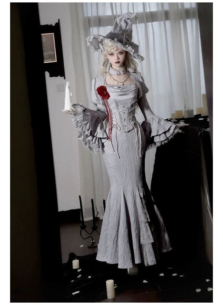Twilight - Gothic Witch Lolita SK Suit Bodice Mermaid Dress - image 16