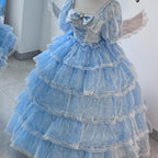 Shisan District - Wedding Lolita OP Suit with Angel Demon Wings - image 29