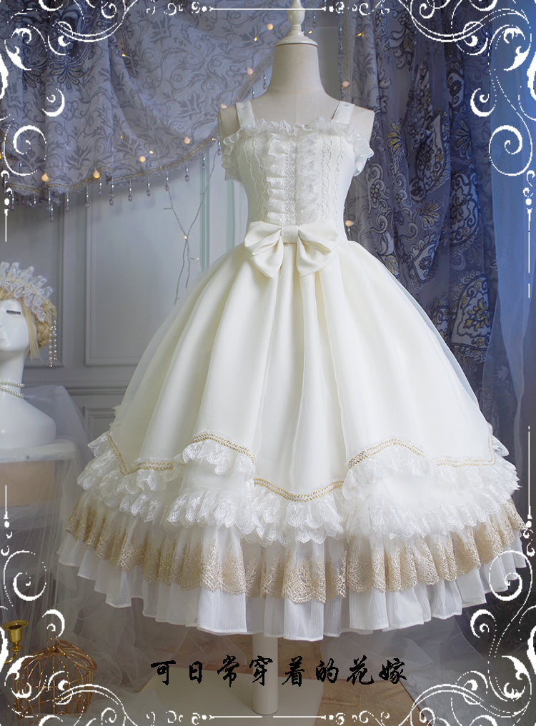 Fate Quartet Gothic Bridal Lolita JSK Dress - image 17