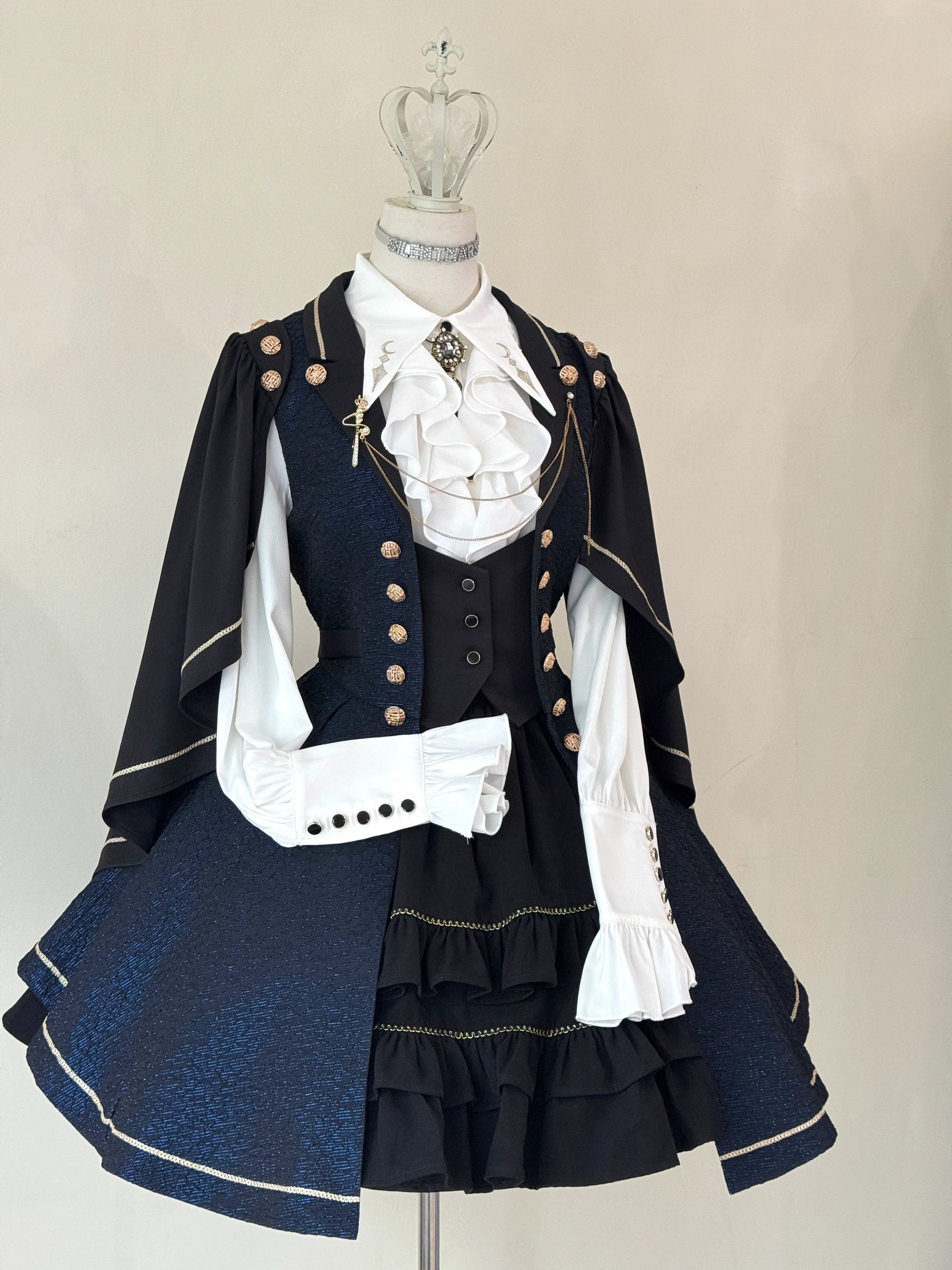 Fallen Moon Code - Retro Military Lolita Vest, Skirt and Pants Collection - image 25