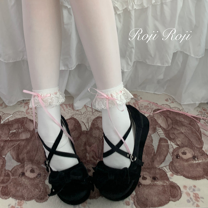 Isabella - Sweet Lolita Lace Mid-Calf Socks - image 28