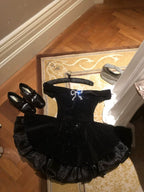 Black Swan Velvet Sweet Lolita Princess Dress - image 2