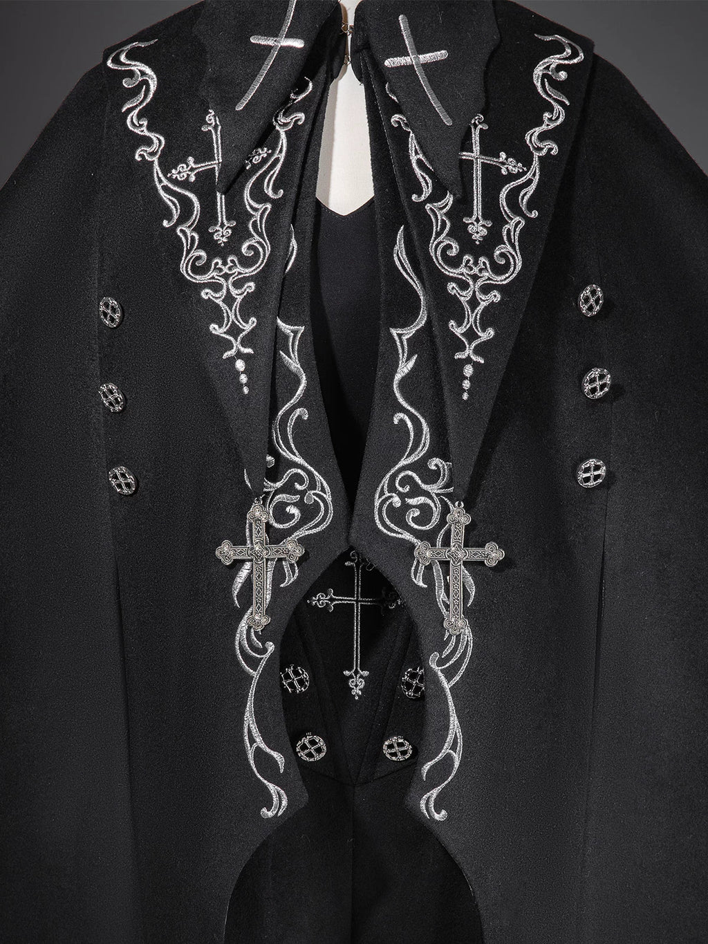Nightfall - Ouji Lolita Outfit, Bat Wing Shaped Cape - image 6