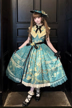 Everblooming Apricot Blossoms Classic Lolita High-Collar JSK and Accessories - image 9