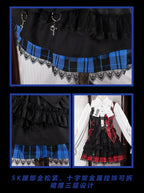 Kalila - Punk Lolita Dress Set Plaid Shorts Set - image 22