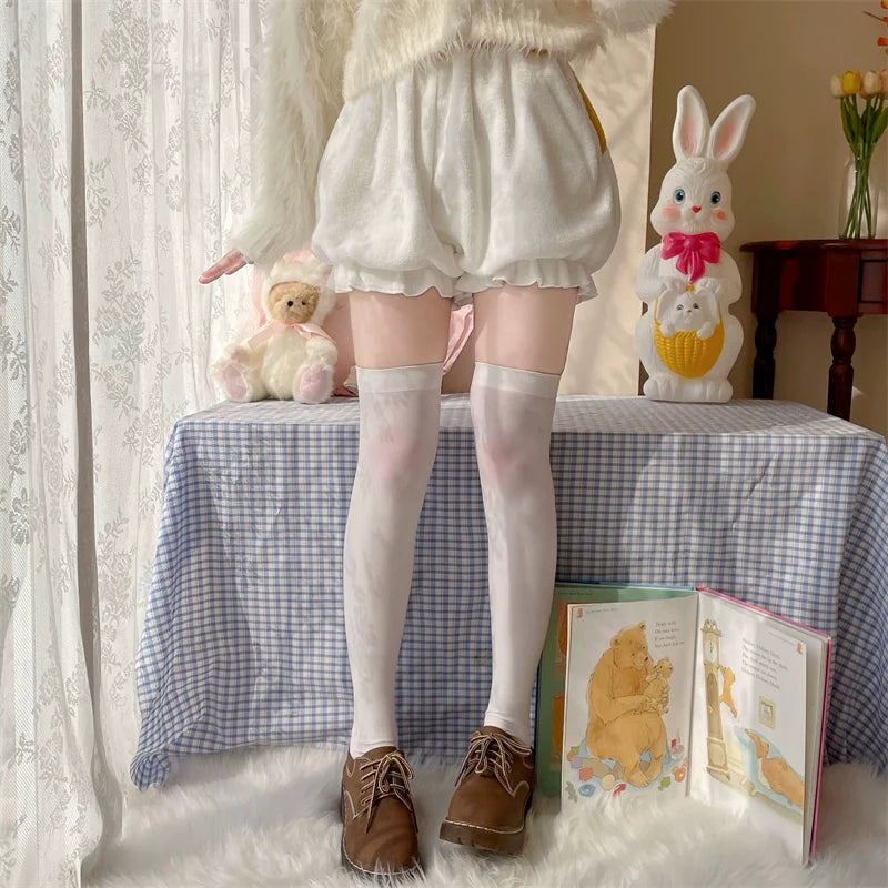 Kawaii Winter Lolita Warm Velvet Bloomers with Corgi Tail - image 3