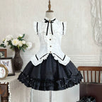 Miss Black Cat - Gothic Maid Lolita Skirt Set, Slim Fit - image 4