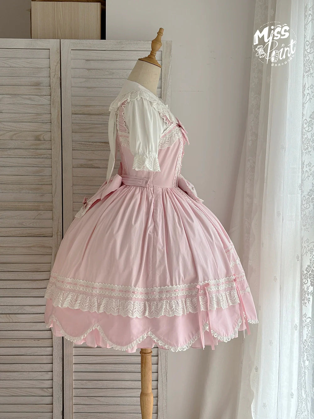 Vintage Petal Rabbit - Cotton Old School Lolita JSK Dress, Petal-Shaped Hem - image 53