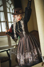 Demon Hunting Notes - Fishbone Gothic Lolita Skirt - image 13