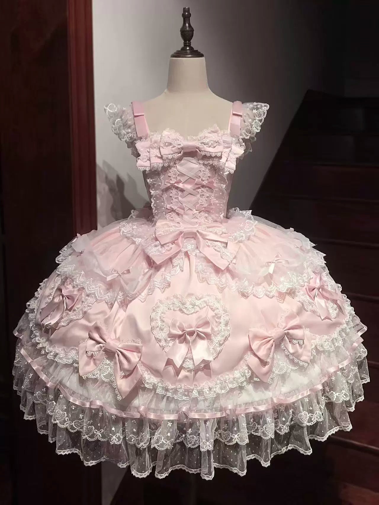 Velvet Sweetheart - Doll-like Sweet Lolita Jumper Dress, Bow Accents - image 6