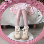 Furry Bear - Winter Cute Lolita Short Snow Boots - image 8