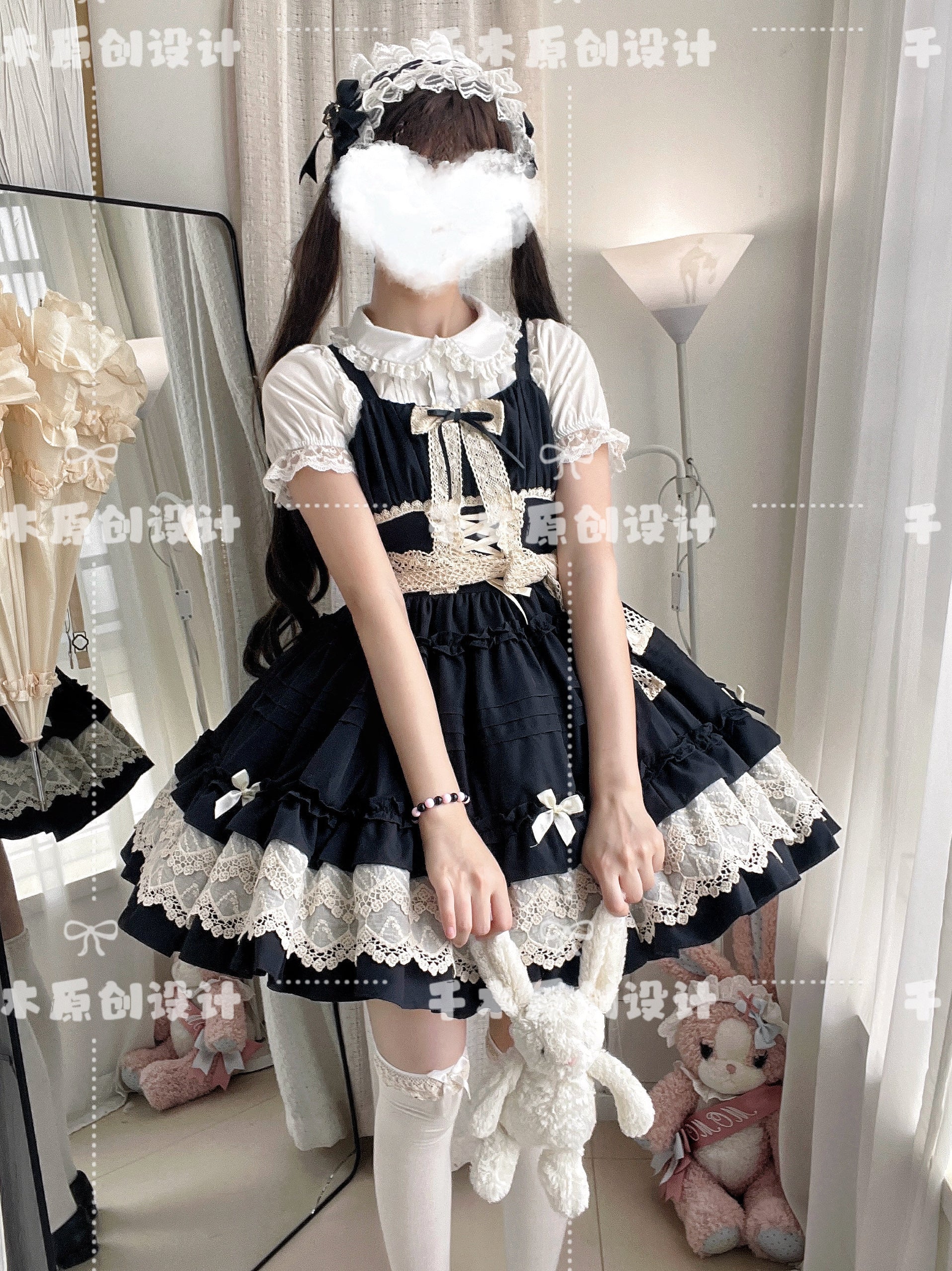 Vivian - Sweet Lolita JSK Doll Lolita Tiered Ruffles Dress - image 8